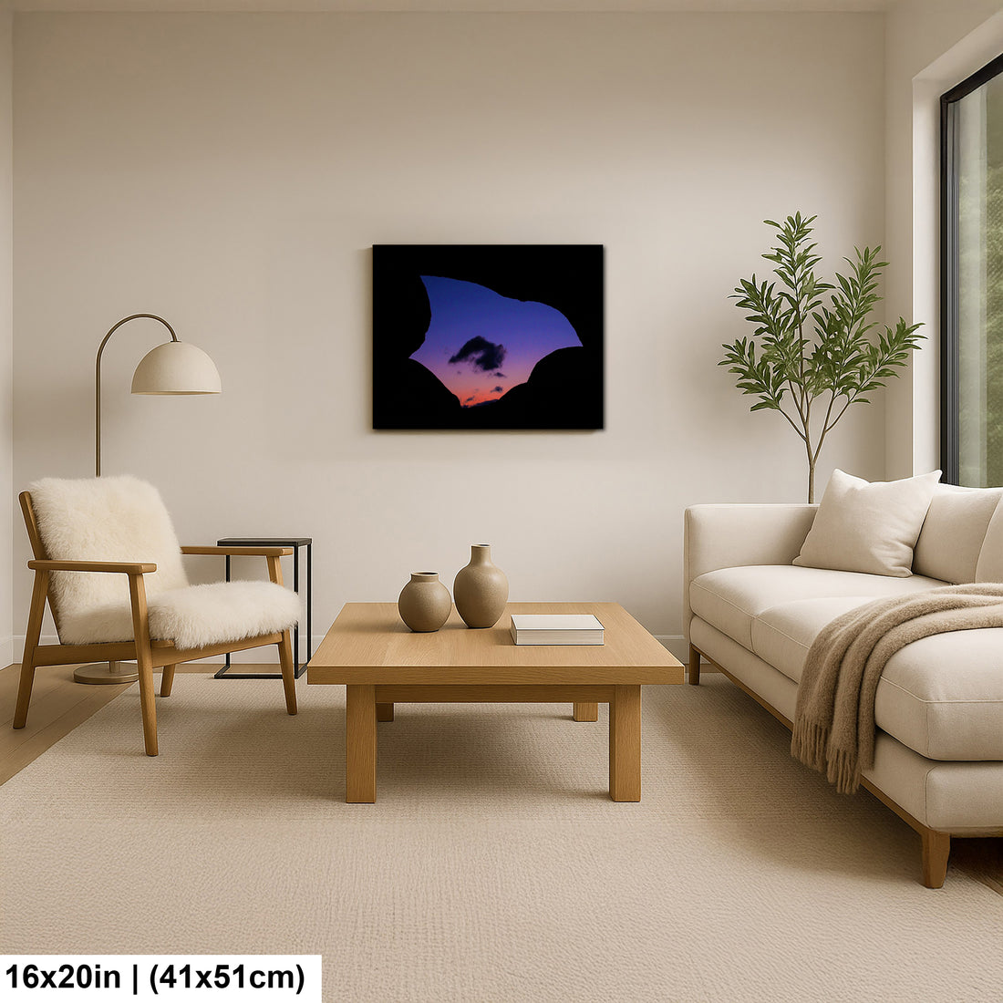 Cloud under Arch Rock in Joshua Tree National Park