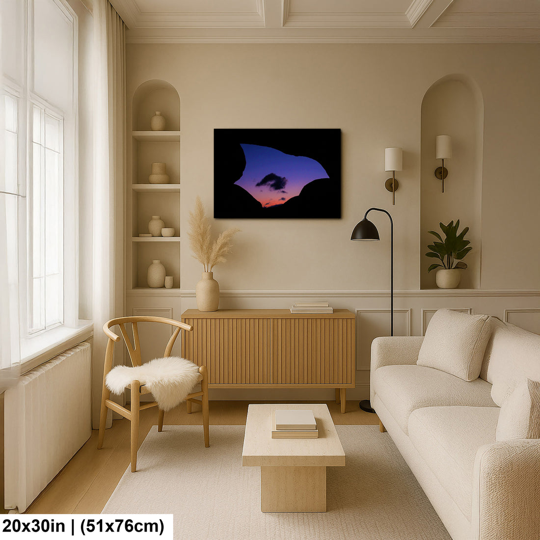 Cloud under Arch Rock in Joshua Tree National Park