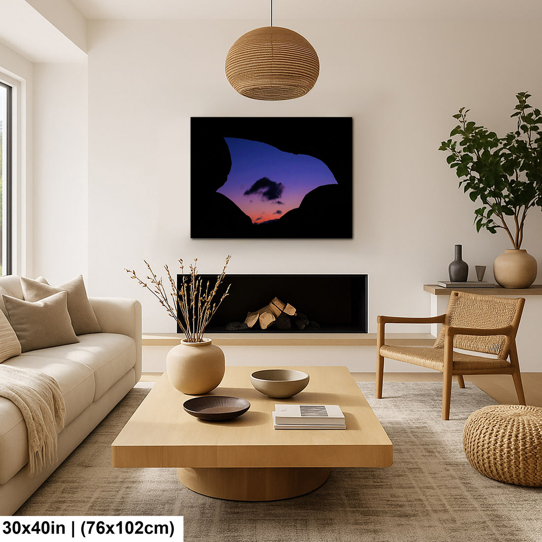Silhouette of Arch Rock  in Joshua Tree National Park