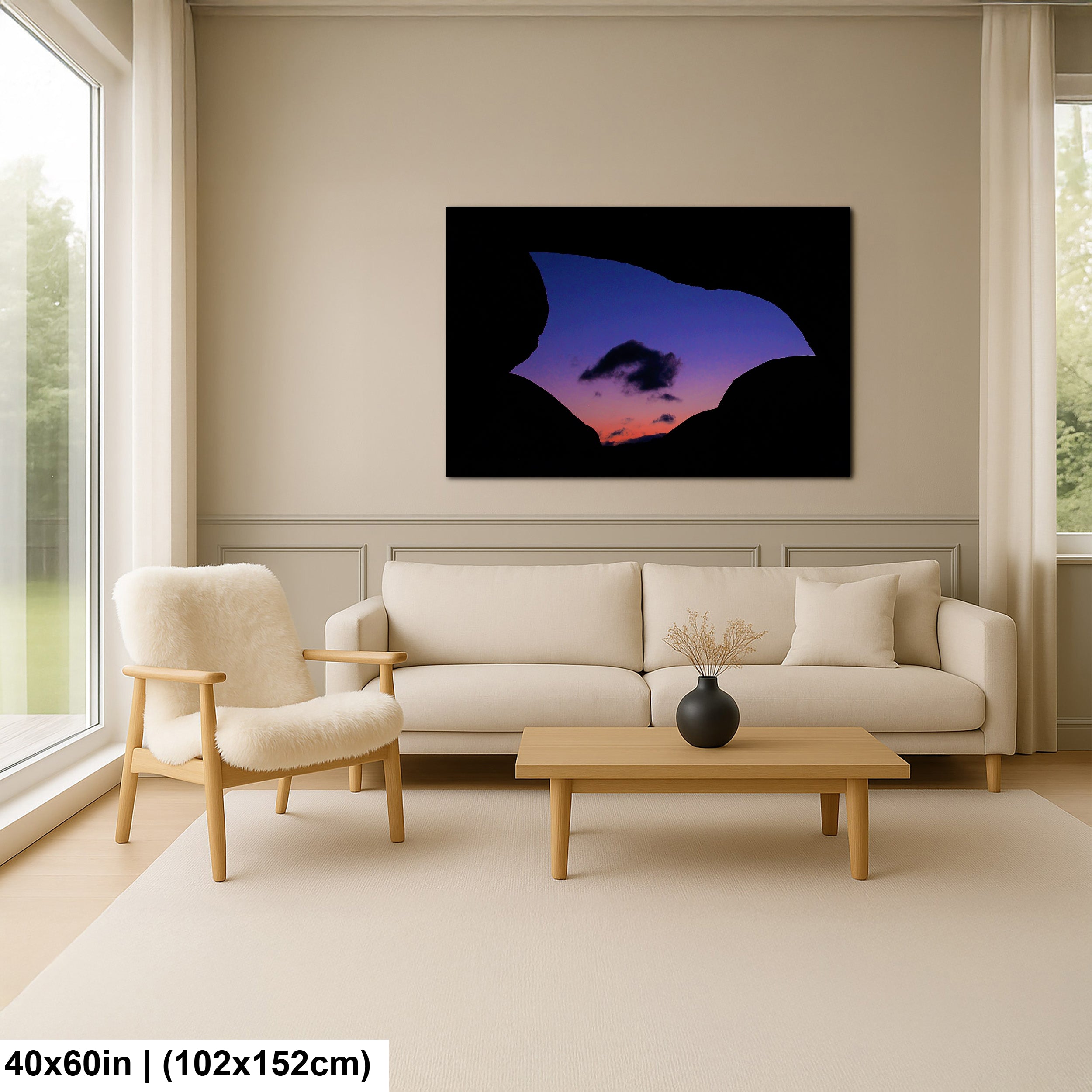 Cloud under Arch Rock in Joshua Tree National Park